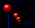 Row of red Chinese lanterns