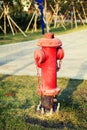 red fire hydrant Royalty Free Stock Photo