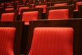 Row of red seatings Royalty Free Stock Photo
