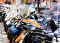 Row of Scooters with Windscreens Royalty Free Stock Photo