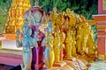 The row of sculptures on Hindu Temple