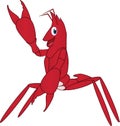 Cartoon illustration of a friendly lobster Royalty Free Stock Photo