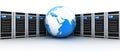 Row server and abstract earth Royalty Free Stock Photo