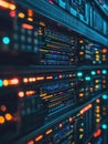 Data Center Server Rows Royalty Free Stock Photo