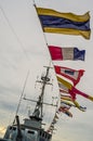 Row ship flag signa Royalty Free Stock Photo