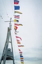 Row ship flag signal Royalty Free Stock Photo