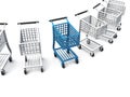 Row of shopping carts