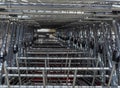 Row of shopping carts Royalty Free Stock Photo