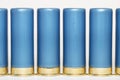 Row of shotgun shells 12 gauge Royalty Free Stock Photo