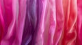 A row of silk banners in shades of fuchsia gracefully overlapping each other Royalty Free Stock Photo
