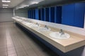 Row sinks in a public toilet Royalty Free Stock Photo