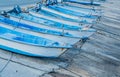 Row of small fishing boats Royalty Free Stock Photo