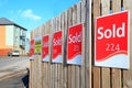 Row of sold signs Royalty Free Stock Photo