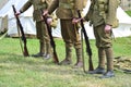 Row of soldiers standing Royalty Free Stock Photo