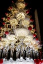 A row of sparkling wine glasses on the bar Royalty Free Stock Photo