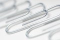 Row Of Steel Paperclips Royalty Free Stock Photo