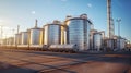 Row of storage tanks Royalty Free Stock Photo