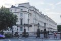 Row of the stuccoed, terraced houses on Park Square West, London Royalty Free Stock Photo