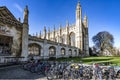 Student bicyles at King`s College in Cambridge, Cambridgeshire, England