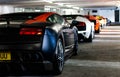 Row of super cars Royalty Free Stock Photo