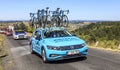 Row of Technical Cars- Le Tour de France 2022 Royalty Free Stock Photo