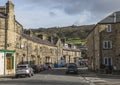 Row of terraced houses at Pateley Bridge, in North Yorkshire, England, UK.