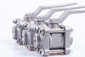 Row from three ball valve Royalty Free Stock Photo