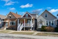 A Row of Three Wood Homes in Logan Square Chicago