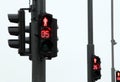 Row of three Traffic Lights Royalty Free Stock Photo