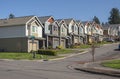 Row of townhomes in Gresham Oregon Royalty Free Stock Photo