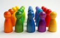 A row of toy people in different colors,DEI strategy,Diversity, Equity, and Inclusion