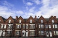 A row of traditional terraced houses in the UK Royalty Free Stock Photo