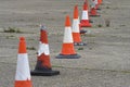 Row of Traffic Cones Royalty Free Stock Photo