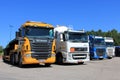 Row of Trucks Parked Royalty Free Stock Photo