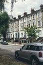 A row of typical British Georgian terrace houses in London Royalty Free Stock Photo