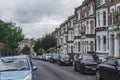 A row of typical British Georgian terrace houses in London Royalty Free Stock Photo