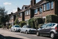 Row of typical British houses in Barnes, London, UK. Royalty Free Stock Photo