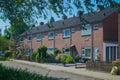 row of typical Dutch terraced houses Royalty Free Stock Photo