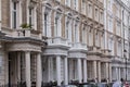 Row of typical English attached terrace houses in London Royalty Free Stock Photo
