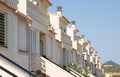 Row of typical spanish apartments Royalty Free Stock Photo