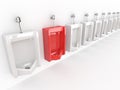 Row of urinals Royalty Free Stock Photo