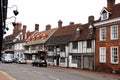 Very old Tudor on houses   in East Grinstead. Royalty Free Stock Photo