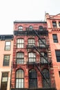 Row of vintage New York City apartment building facades Royalty Free Stock Photo