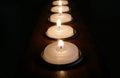 Row of Votive Candles Royalty Free Stock Photo