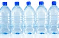 Row of water's bottles Royalty Free Stock Photo