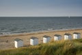 Beach houses in the dunes of Cadzand Bad, The Netherlands Royalty Free Stock Photo