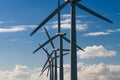 Wind turbine energy generaters on wind farm Royalty Free Stock Photo