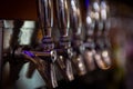 Row of Wine or Beer Taps Royalty Free Stock Photo