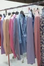 A row of women jackets during Momad 2023 Madrid Spain