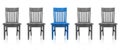 Row of wooden chairs Royalty Free Stock Photo